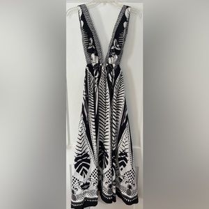 Farm Rio Black Macaw Elegance Maxi Dress